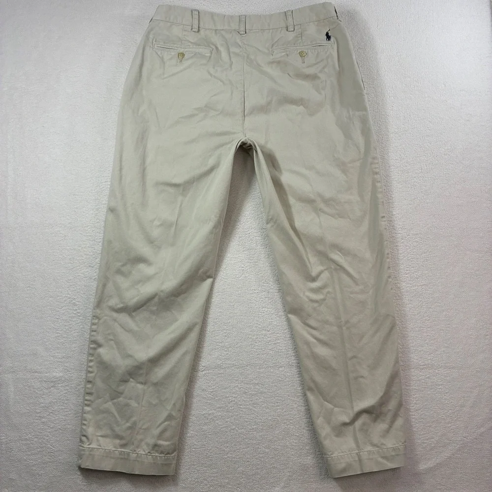 Polo Ralph Lauren Ethan Chino Pants Mens 36x30 Tan Cotton Preppy Business Casual